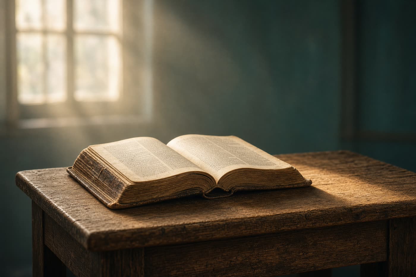 An open Bible