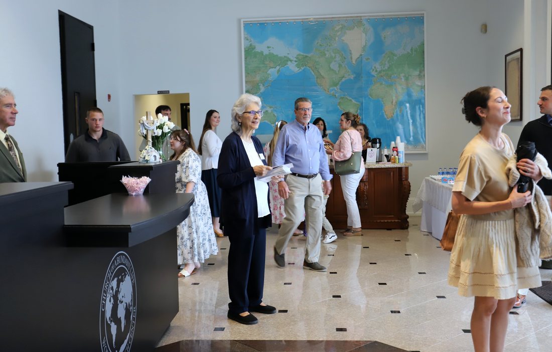 Hospitality team greeting guests in the lobby