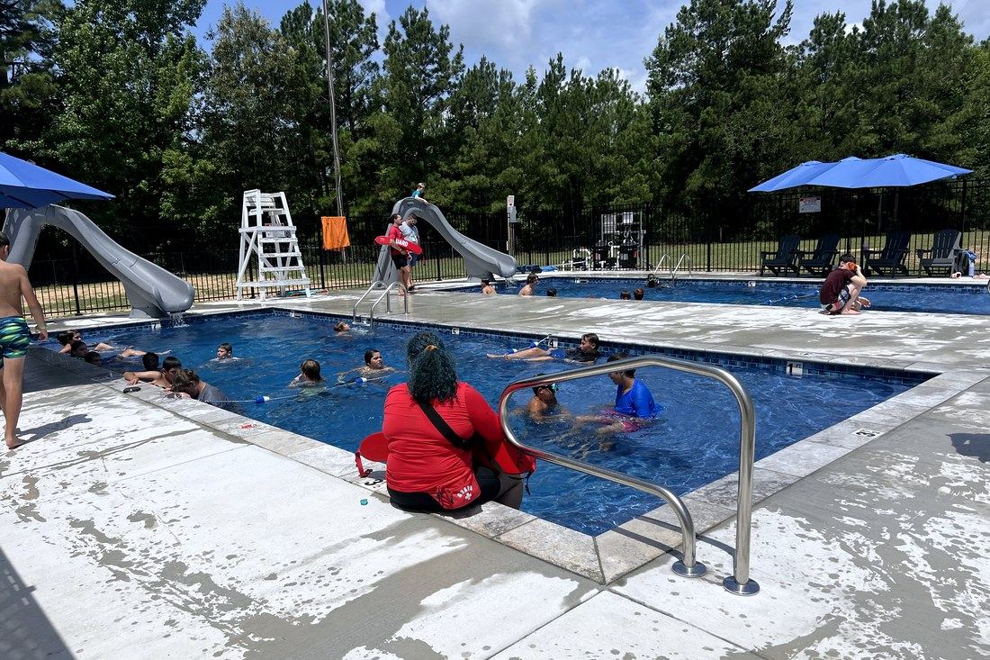 Youth at a pool gathering